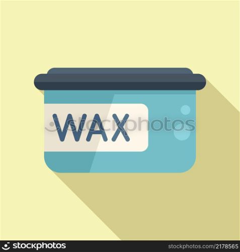 Wax cream jar icon flat vector. Gold stamp. Golden depilation. Wax cream jar icon flat vector. Gold stamp