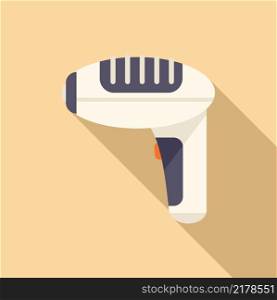 Wax gun icon flat vector. Hair removal. Hair depilation. Wax gun icon flat vector. Hair removal