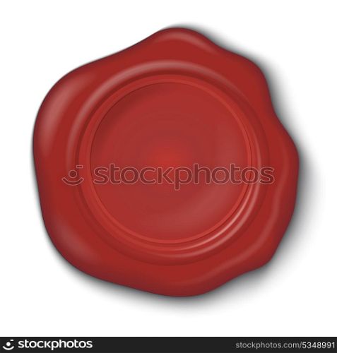 Wax seal on a white background