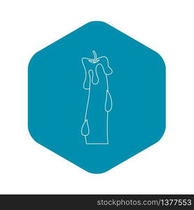 Waxy candle icon. Outline illustration of waxy candle vector icon for web. Waxy candle icon, outline style