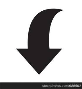 way direction arrow icon on white background. flat style. road direction icon for your web site design, logo, app, UI. wind direction symbol. down arrow sign.