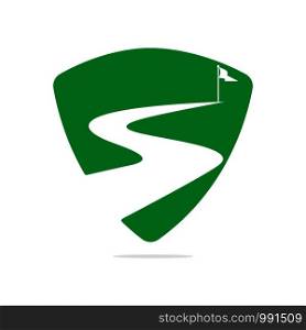 Way to success vector logo design. Creative road journey logo design sign.