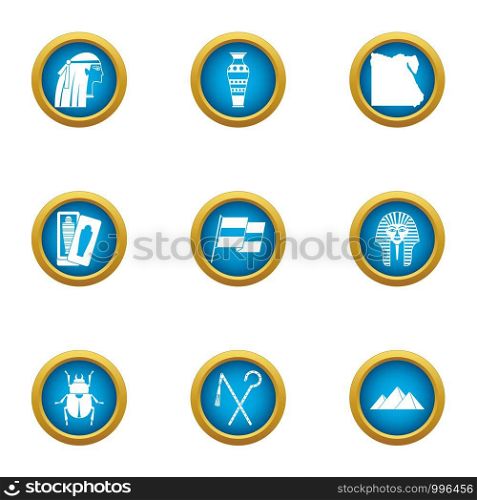 Way to the east icons set. Flat set of 9 way to the east vector icons for web isolated on white background. Way to the east icons set, flat style