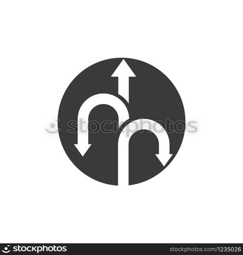 Way vector icon illustration design template