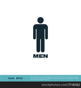 WC Gender Sign, Men Icon Vector Logo Template Illustration Design. Vector EPS 10.