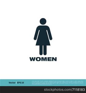 WC Gender Sign, Women Icon Vector Logo Template Illustration Design. Vector EPS 10.