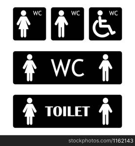 WC sign icon. Toilet symbol. Vector illustration esp10