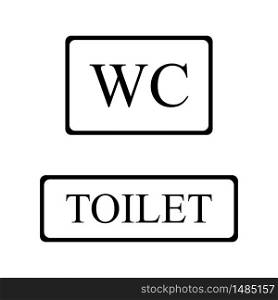 WC sign icon. Toilet symbol. Washroom vector illustration