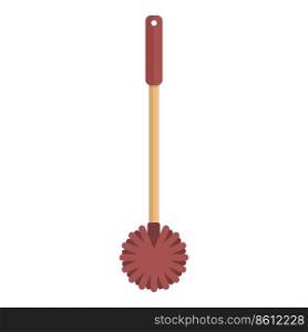 Wc tool icon cartoon vector. Clean bowl. Cleaner broom. Wc tool icon cartoon vector. Clean bowl