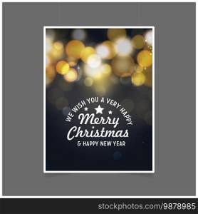 we wish you a Very Happy Merry Christmas and Happy New year Glowing black background Poster. Vector EPS10 Abstract Template background