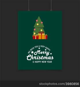 we Wish you a Very Happy Merry Christmas and Happy New year Gift Box background