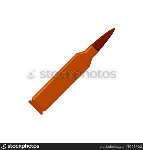 weapon a cartridge in flat style, vector illustration. weapon cartridge in flat style, vector illustration