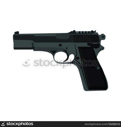 weapon, flat style gun on a white background. weapon, flat style gun on white background