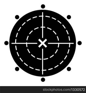 Weapon target icon. Simple illustration of weapon target vector icon for web design isolated on white background. Weapon target icon, simple style