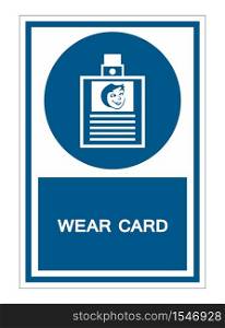 Wear Card Symbol Sign Isolate on White Background,Vector Illustration