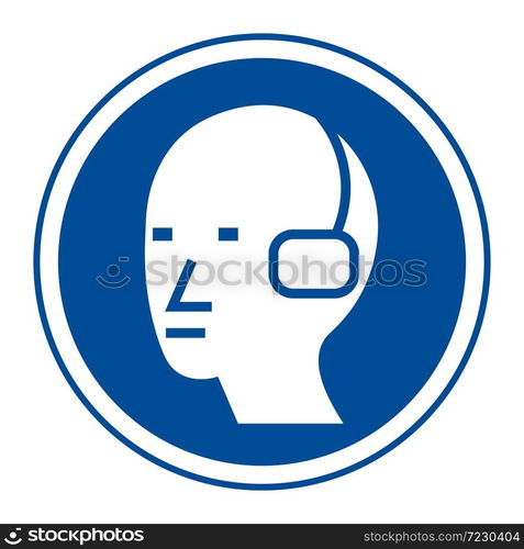 Wear Ear Protection Sign Isolate On White Background