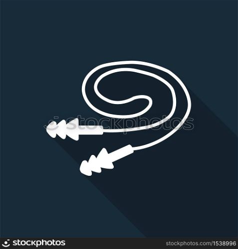 Wear Earplugs symbol On black Background,Vector illustration