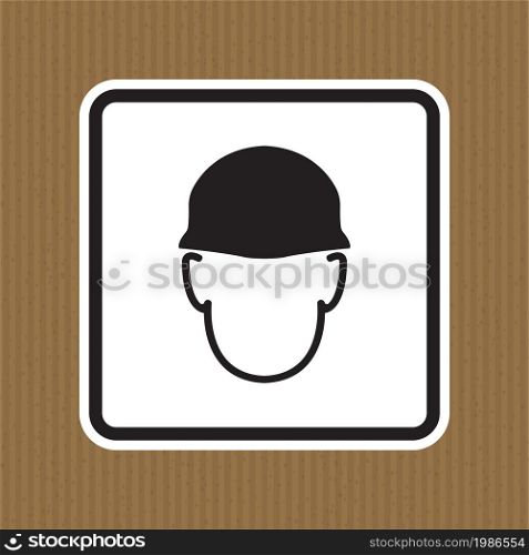 Wear helmet Sign symbol Isolate On White Background,Vector Illustration EPS.10
