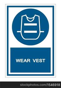 Wear Vest Symbol Sign Isolate On White Background,Vector Illustration EPS.10