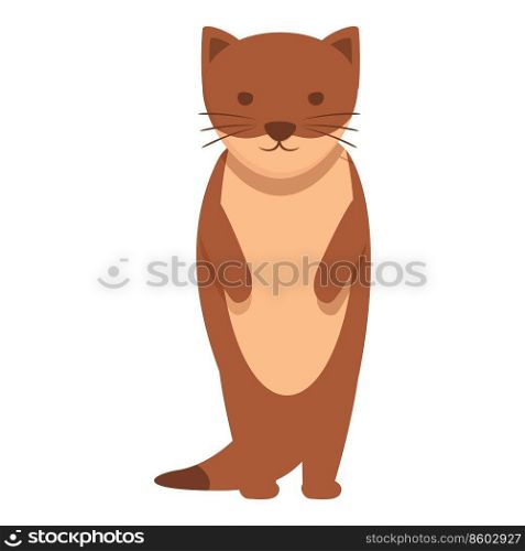 Weasel animal icon cartoon vector. Cute domestic. Mammal pet. Weasel animal icon cartoon vector. Cute domestic