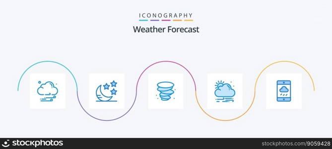 Weather Blue 5 Icon Pack Including . rain. wind. weather. smartphone