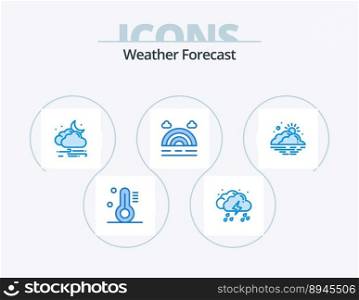 Weather Blue Icon Pack 5 Icon Design. day. weather. weather. rainbow. cloud