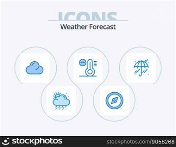 Weather Blue Icon Pack 5 Icon Design. . . overcast. rain. umbrella