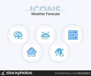 Weather Blue Icon Pack 5 Icon Design. . weather. lightning. arrow. rain