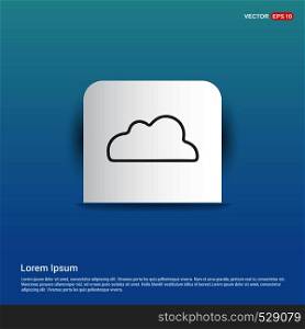 Weather clouds icon - Blue Sticker button
