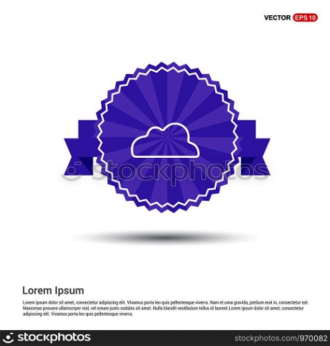 Weather clouds icon - Purple Ribbon banner