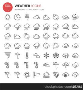 Weather Element Icons , Thin Line and Pixel Perfect Icons