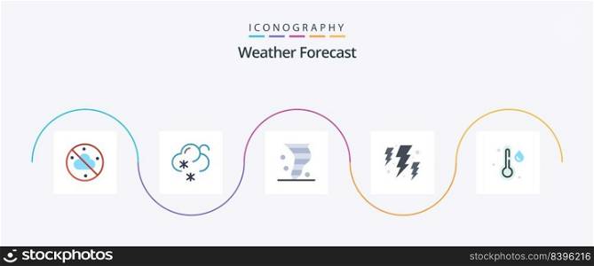Weather Flat 5 Icon Pack Including weather. rain. climate. weather. energy