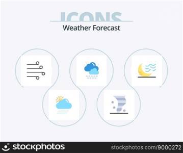 Weather Flat Icon Pack 5 Icon Design. climate. rain. wind. cloud. weather