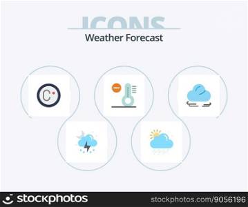 Weather Flat Icon Pack 5 Icon Design. . crescent. degree. cloud. temperature