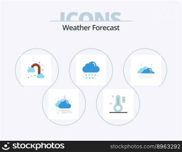 Weather Flat Icon Pack 5 Icon Design. rain. weather. rain. rain. cloud