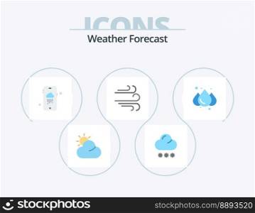 Weather Flat Icon Pack 5 Icon Design. . . rainy. weather. rain
