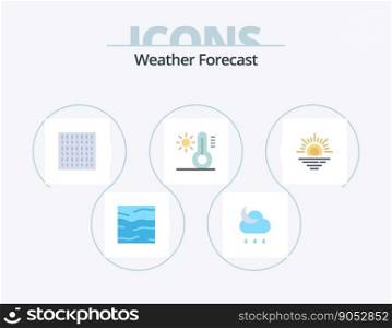 Weather Flat Icon Pack 5 Icon Design. weather. sun. weather. temperature. climate