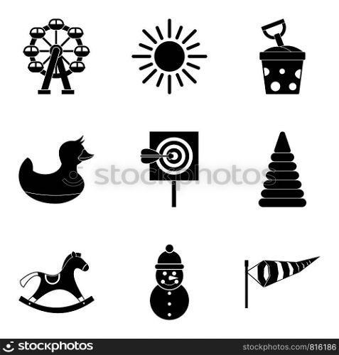 Weather for game icons set. Simple set of 9 weather for game vector icons for web isolated on white background. Weather for game icons set, simple style