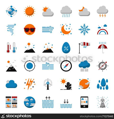 Weather forecast pixel perfect outline icon