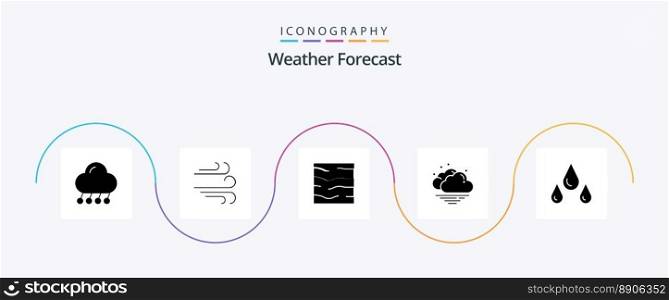 Weather Glyph 5 Icon Pack Including weather. weather. climate. warm. weather