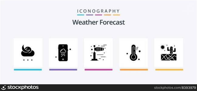 Weather Glyph 5 Icon Pack Including . weather. weather. sun. weather. Creative Icons Design