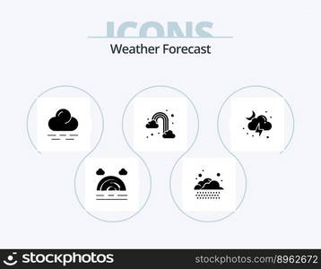 Weather Glyph Icon Pack 5 Icon Design. . moon. weather. lightning. cloud