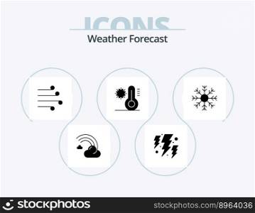 Weather Glyph Icon Pack 5 Icon Design. temperature. flake. weather. climate. weather