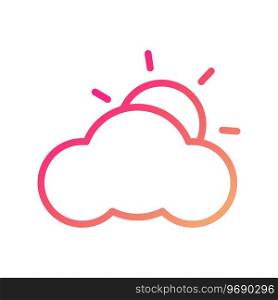 Weather icon gradient pink yellow summer beach illustration vector element and symbol perfect.