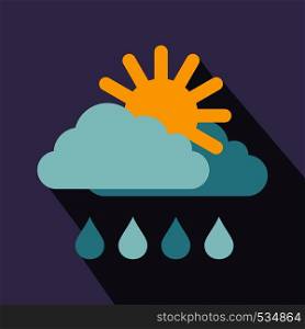 Weather icon in flat style with long shadow. Weather icon, flat style