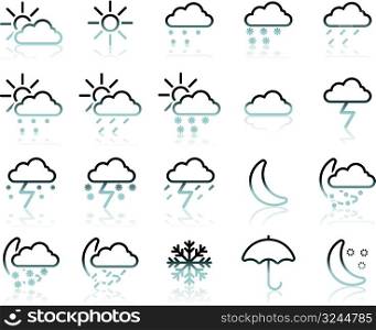 weather icon set (vector illustration)