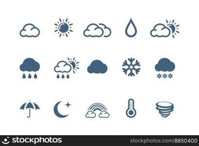Weather icons piccolo series vector image