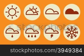 Weather Icons Set. vector illustration