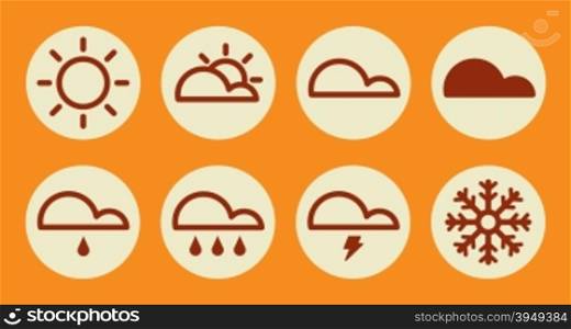 Weather Icons Set. vector illustration