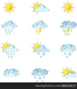Weather icons vector image